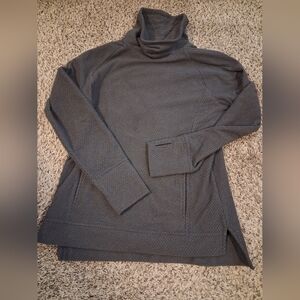 Elegant Charcoal Turtleneck Sweatshirt